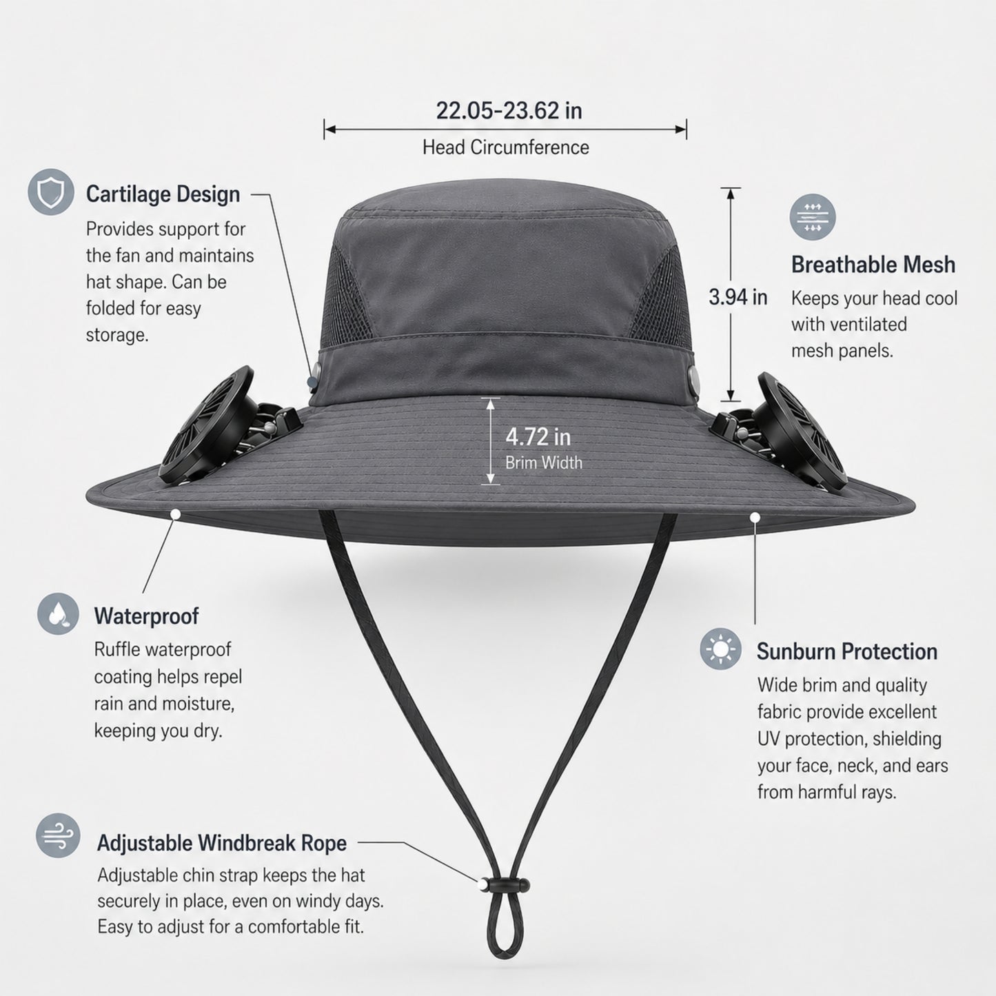 Falcons™ Solar FanHat
