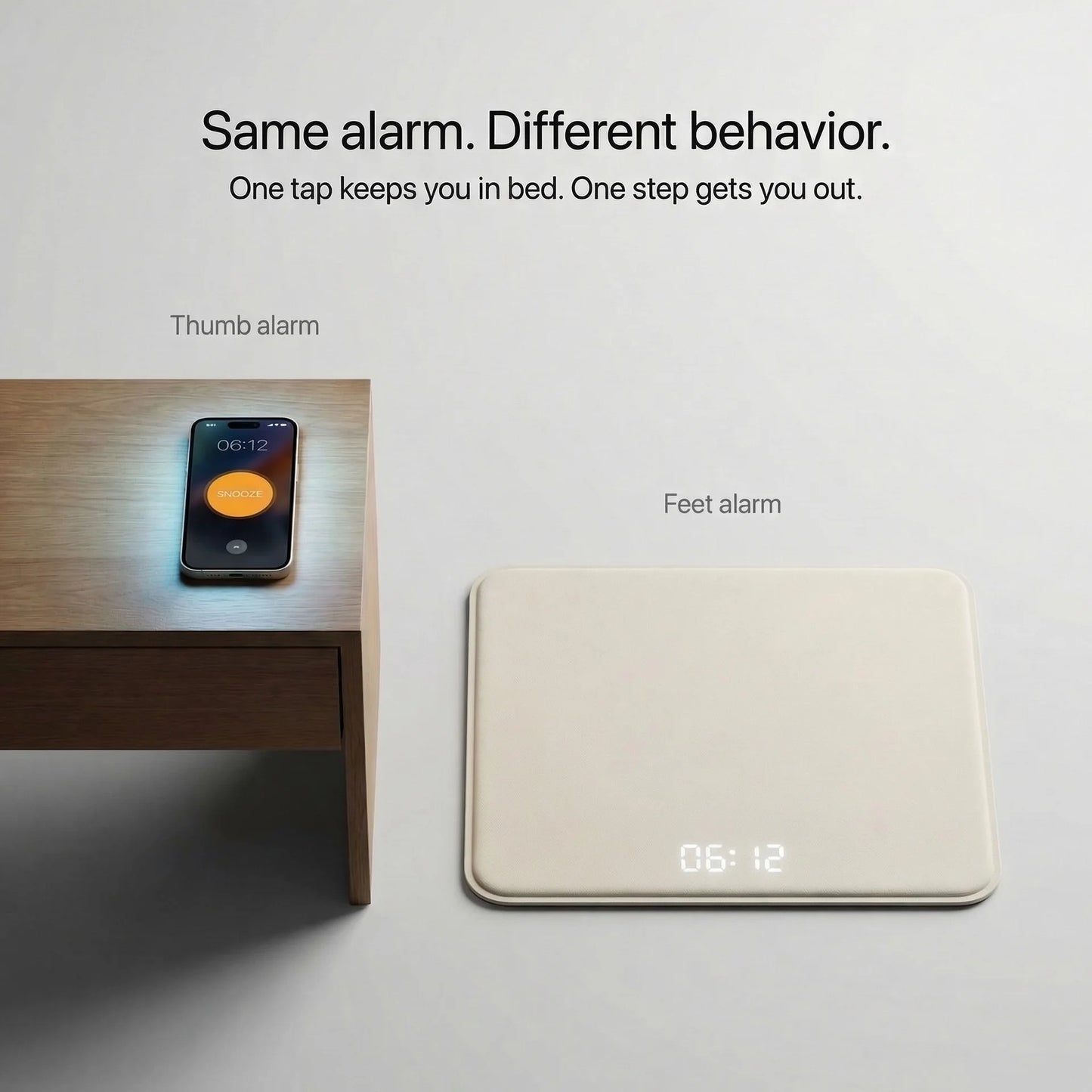 NoxMat - Pressure Sensitive Floor Alarm Clock