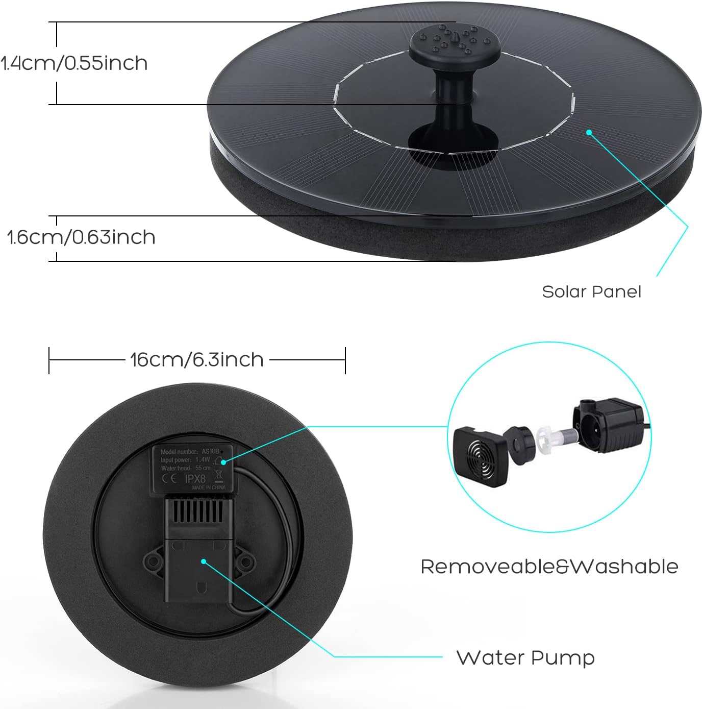 Falcons™ Solar Water Fountain