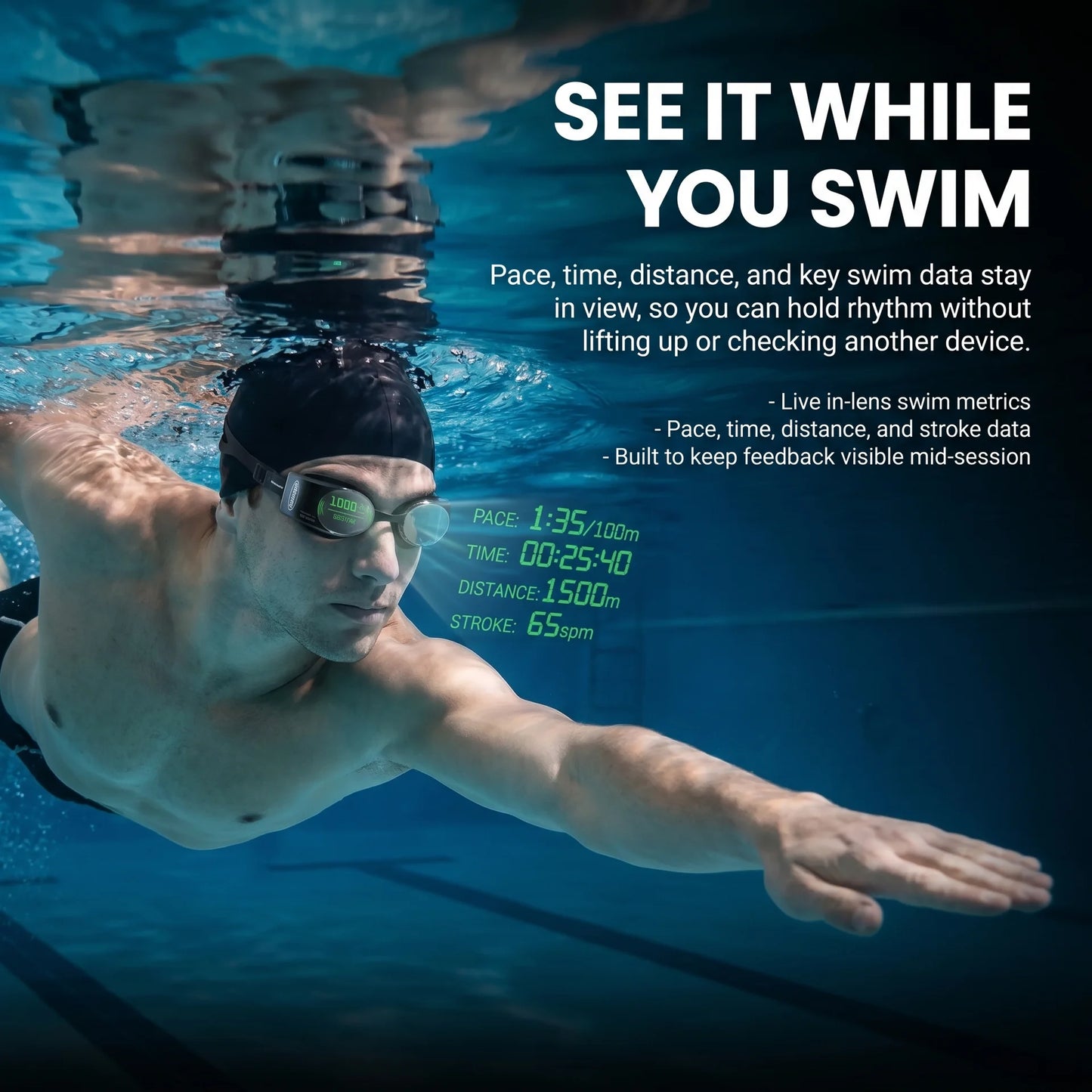 PaceSight Smart Swim Goggles