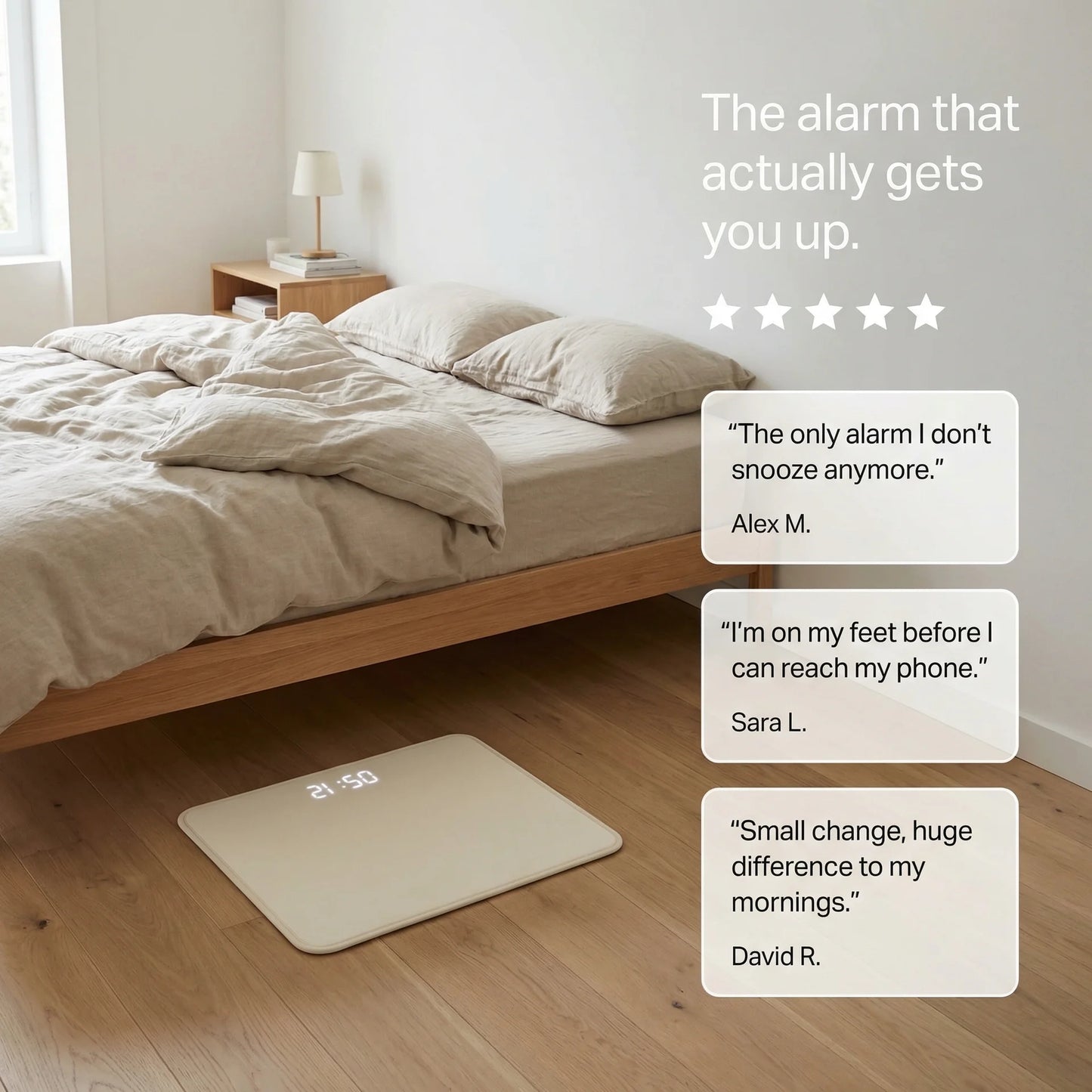 NoxMat - Pressure Sensitive Floor Alarm Clock
