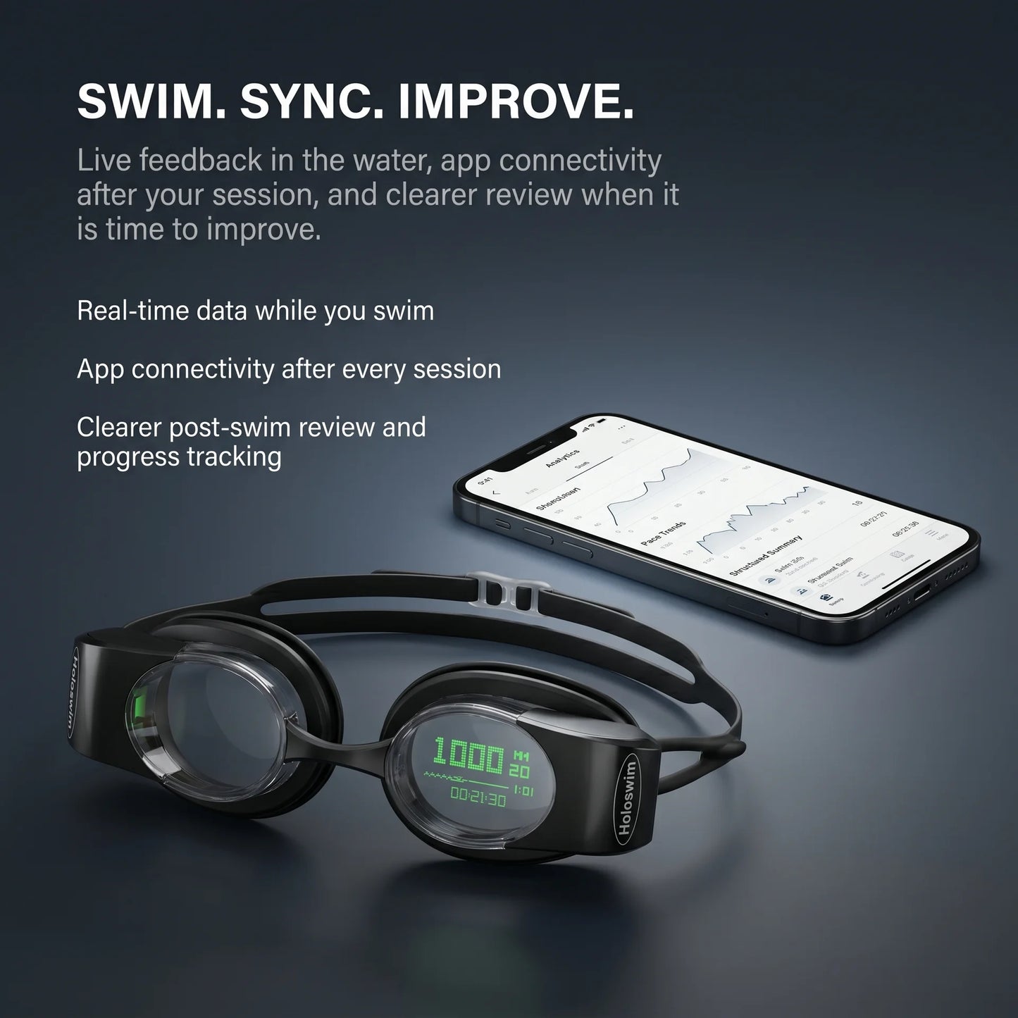 PaceSight Smart Swim Goggles