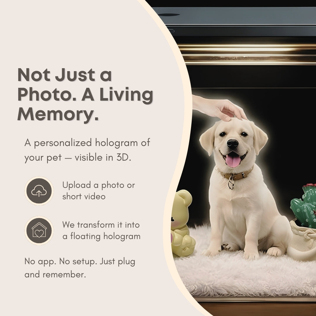 Custom 3D Pet Memorial Hologram