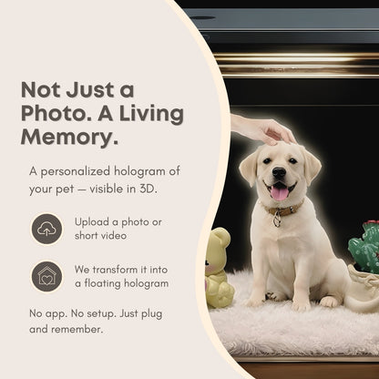 Custom 3D Pet Memorial Hologram
