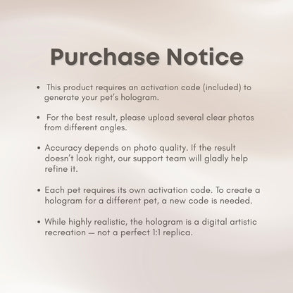 Custom 3D Pet Memorial Hologram